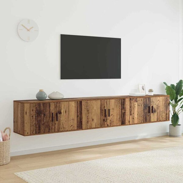 Nástěnný TV skříňový set 3 ks Staré dřevo Kompozitní dřevo 3415565