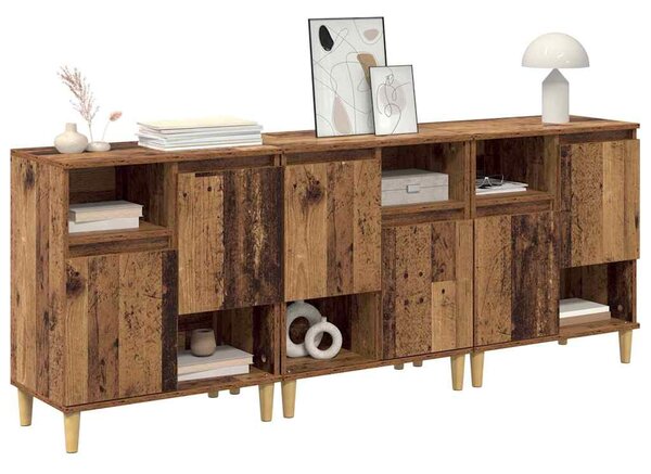 Konzole 3 ks Staré dřevo 60 x 35 x 70 cm Kompozitní dřevo 3415559