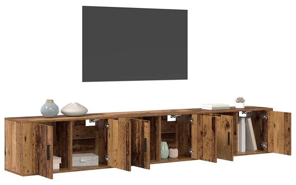 Nástěnný TV skříňový set 3 ks Staré dřevo Kompozitní dřevo 3415565