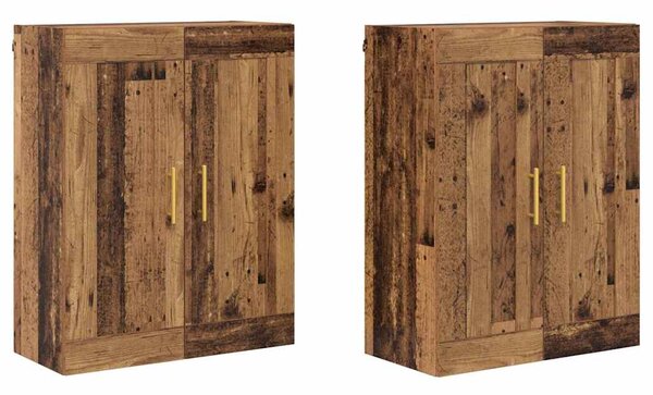 Nástěnná skříň 2 ks Staré dřevo 69,5 x 34 x 90 cm 3415561