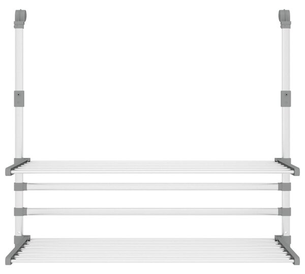 Sušák na prádlo na balkon 89 x 25 x (60–95) cm hliník 154605