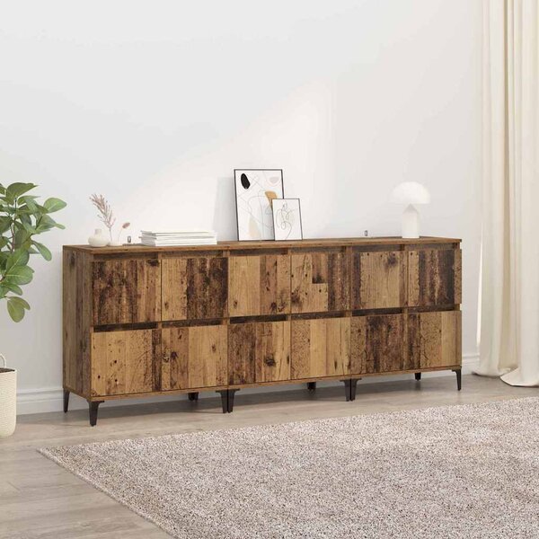 Konzole 3 ks Staré dřevo 60 x 35 x 70 cm Kompozitní dřevo 3415564