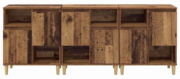 Konzole 3 ks Staré dřevo 60 x 35 x 70 cm Kompozitní dřevo 3415559