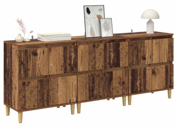 Konzole 3 ks Staré dřevo 60 x 35 x 70 cm Kompozitní dřevo 3415557