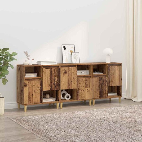 Konzole 3 ks Staré dřevo 60 x 35 x 70 cm Kompozitní dřevo 3415559