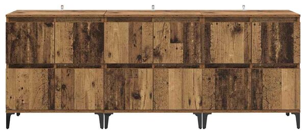 Konzole 3 ks Staré dřevo 60 x 35 x 70 cm Kompozitní dřevo 3415564
