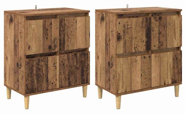 Konzole 2 ks Staré dřevo 60 x 35 x 70 cm Kompozitní dřevo 3415570