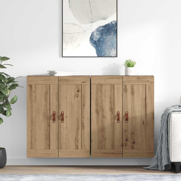 Nástěnná skříň 2 ks Artisanový dub 69,5 x 34 x 90 cm 3415573