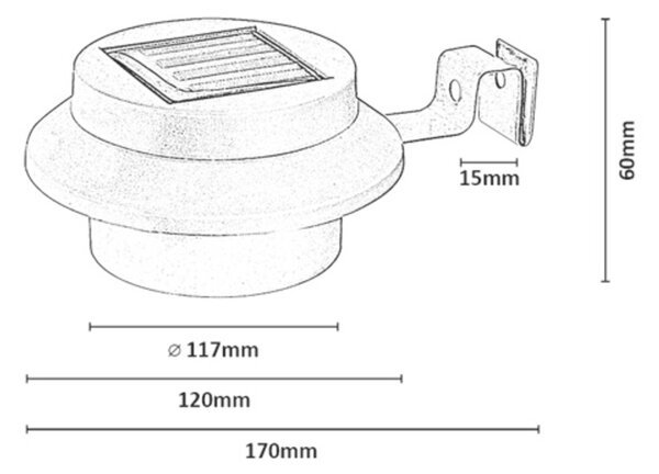 Rabalux MONTORO LED solární lampa 77205, set 2ks