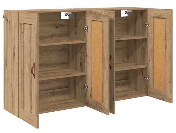 Nástěnná skříň 2 ks Artisanový dub 69,5 x 34 x 90 cm 3415573