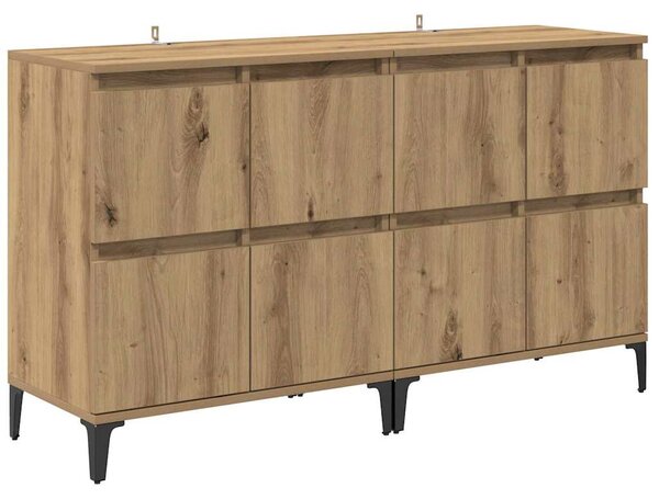 Konzole 2 ks Artisanový dub 60 x 35 x 70 cm Kompozitní dřevo 3415577