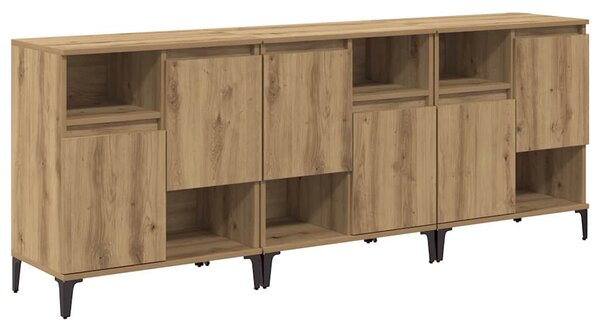 Konzole 3 ks Artisanový dub 60 x 35 x 70 cm Kompozitní dřevo 3415579