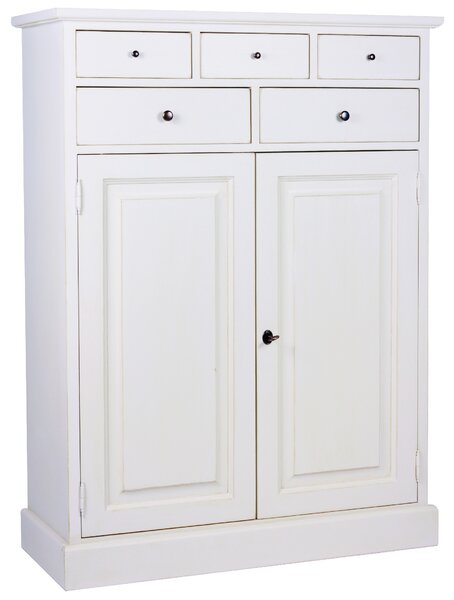 Dřevěná skříňka D605 Patina povrchu: Bez patiny, Barva povrchu nábytku: Blanc