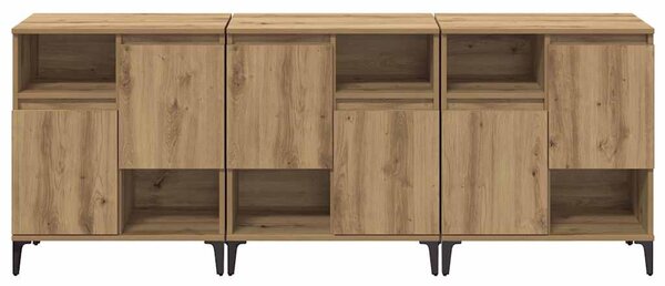 Konzole 3 ks Artisanový dub 60 x 35 x 70 cm Kompozitní dřevo 3415579