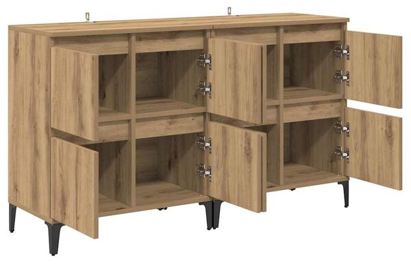 Konzole 2 ks Artisanový dub 60 x 35 x 70 cm Kompozitní dřevo 3415577