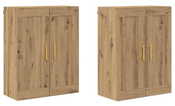Nástěnná skříň 2 ks Artisanový dub 69,5 x 34 x 90 cm 3415578
