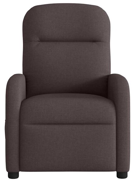 Elektrické polohovací křeslo tmavě hnědé textil 3302957
