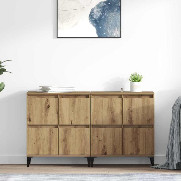 Konzole 2 ks Artisanový dub 60 x 35 x 70 cm Kompozitní dřevo 3415577