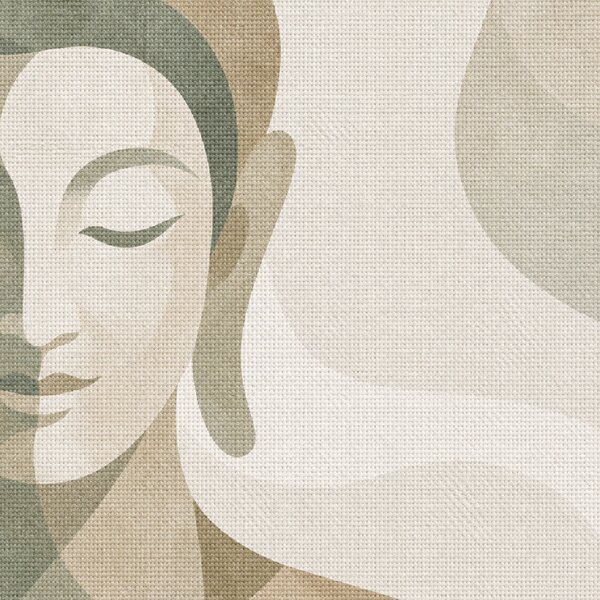 Obraz na plátně - Buddha Jemné spojení FeelHappy.cz Rozměr (Šířka/Výška): 30 x 40 cm