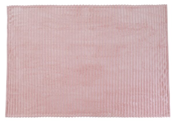 KONDELA Plyšová pruhovaná deka, růžová, 150x200, ORVIN