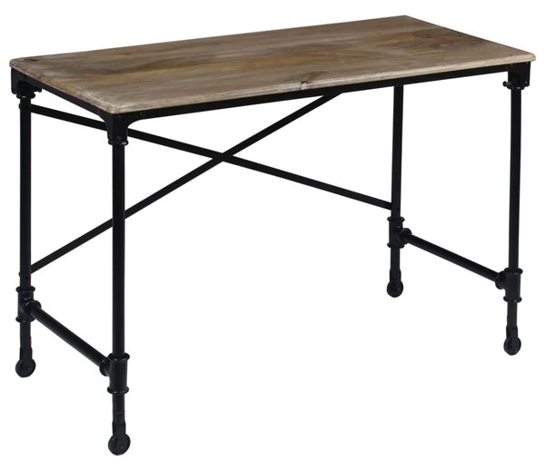 Psací stůl z masivního mangovníku a oceli 110 x 50 x 96 cm 244947