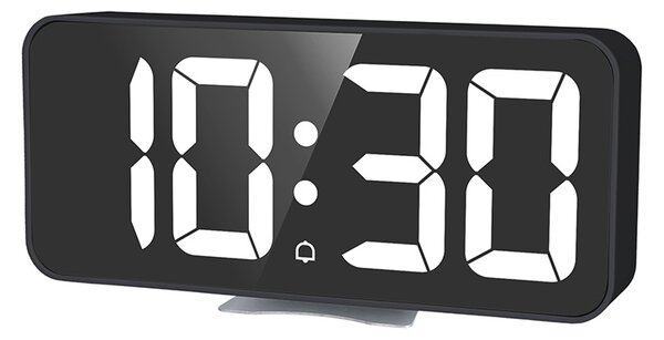 SOLIGHT Digitální hodiny s Bluetooth synchronizací, LED displej, teploměr, budík, černé
