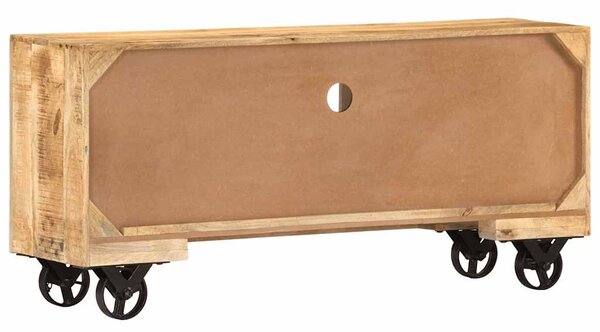 TV stolek hrubé mangovníkové dřevo 110 x 30 x 50 cm 243983