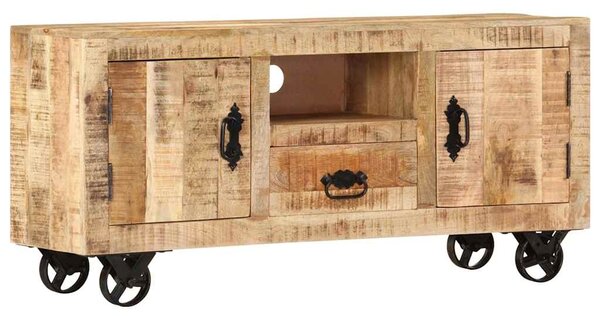TV stolek hrubé mangovníkové dřevo 110 x 30 x 50 cm 243983