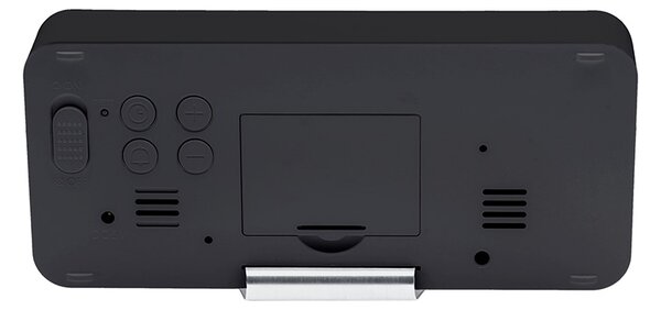 SOLIGHT Digitální hodiny s Bluetooth synchronizací, LED displej, teploměr, budík, černé