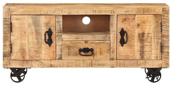 TV stolek hrubé mangovníkové dřevo 110 x 30 x 50 cm 243983