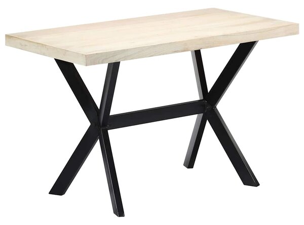Jídelní stůl bílý 120 x 60 x 75 cm masivní mangovníkové dřevo 247442