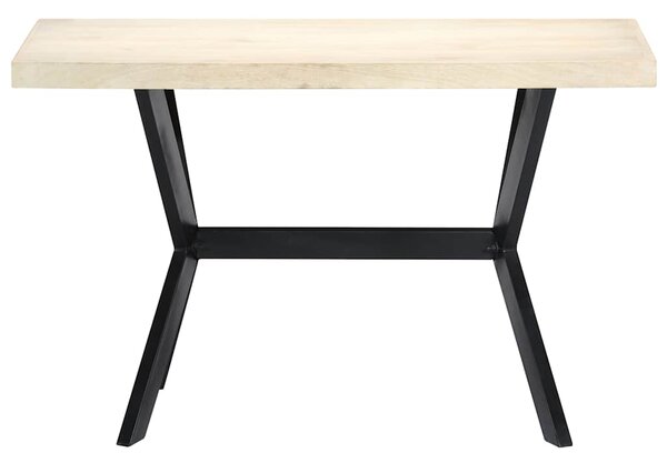 Jídelní stůl bílý 120 x 60 x 75 cm masivní mangovníkové dřevo 247442
