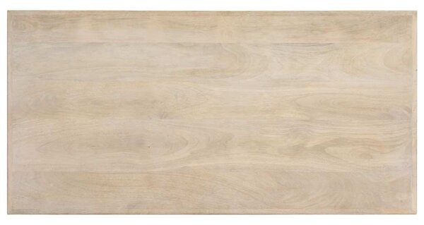Jídelní stůl bílý 120 x 60 x 75 cm masivní mangovníkové dřevo 247442