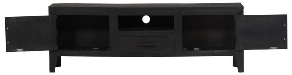 TV stolek černý 118 x 30 x 40 cm masivní mangovníkové dřevo 247985