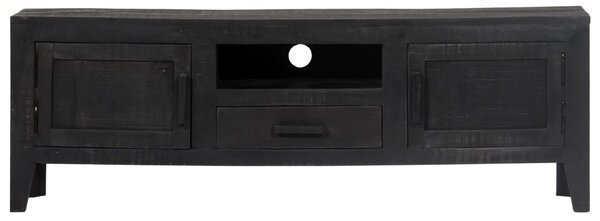 TV stolek černý 118 x 30 x 40 cm masivní mangovníkové dřevo 247985