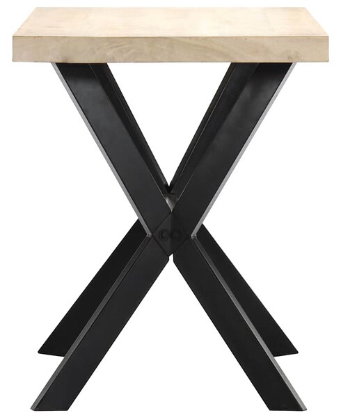Jídelní stůl bílý 120 x 60 x 75 cm masivní mangovníkové dřevo 247442