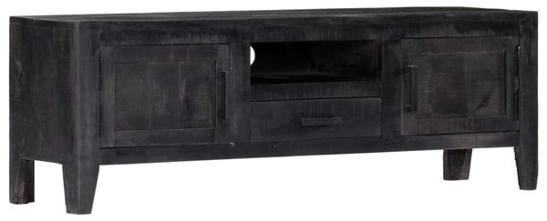 TV stolek černý 118 x 30 x 40 cm masivní mangovníkové dřevo 247985