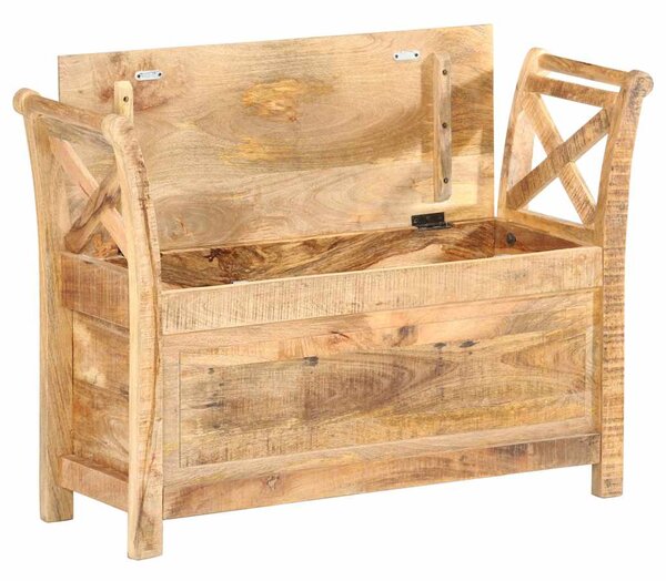 Lavice do předsíně 103 x 33 x 72 cm masivní mangovníkové dřevo 285904