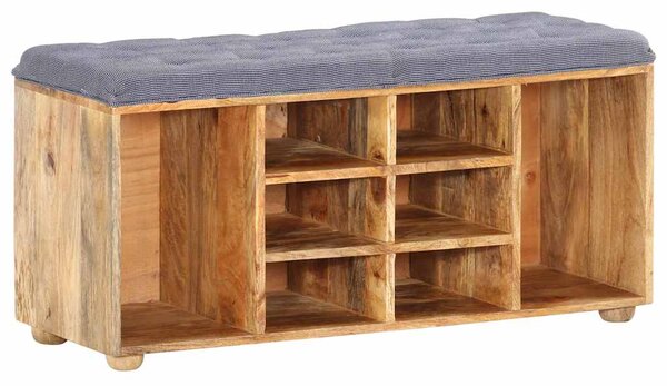 Lavice do předsíně 100 x 35 x 47 cm masivní mangovníkové dřevo 285891