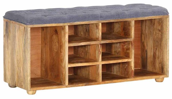 Lavice do předsíně 100 x 35 x 47 cm masivní mangovníkové dřevo 285891