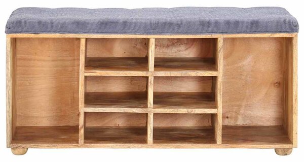 Lavice do předsíně 100 x 35 x 47 cm masivní mangovníkové dřevo 285891