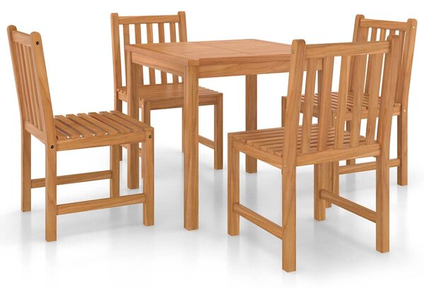 5dílná zahradní jídelní sada 80 x 80 cm masivní teakové dřevo 3059922