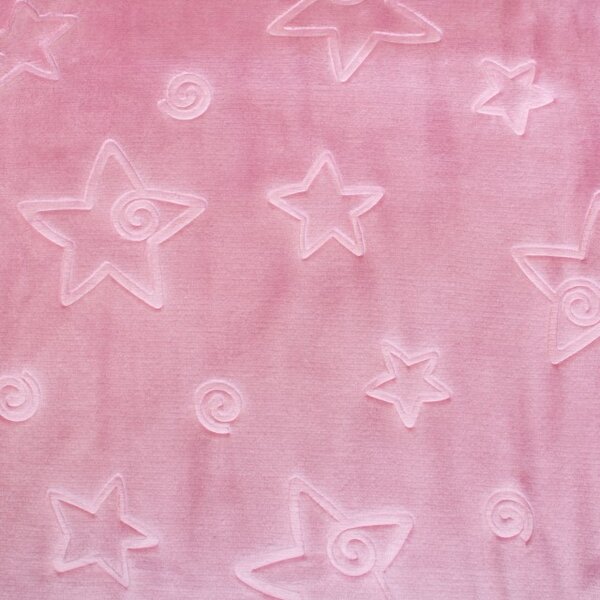 Španělská deka Piel - Stars 160 x 220 cm, růžová, PIEL S.A