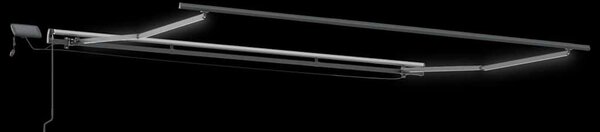 Stahovací markýza Bílá 400 × 300 cm Látka a hliník 3330628