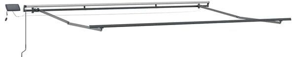 Stahovací markýza Bílá 400 × 300 cm Látka a hliník 3330628