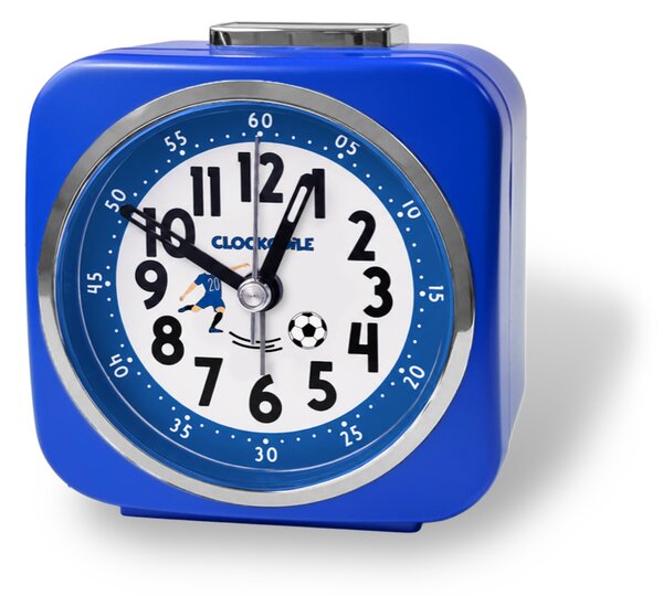CLOCKODILE Modrý dětský budík FOTBAL