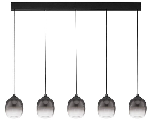 -25 % Dny MOMENTI– Kouřově šedé skleněné závěsné LED světlo Nova Luce Kita 102 cm