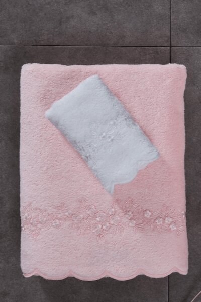 Ručník SILVIA s krajkou 50x100cm - Smetanová, Soft Cotton