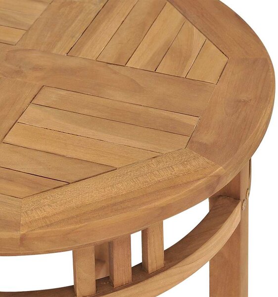 Bistro stolek Ø 60 x 75,5 cm masivní teakové dřevo 315463