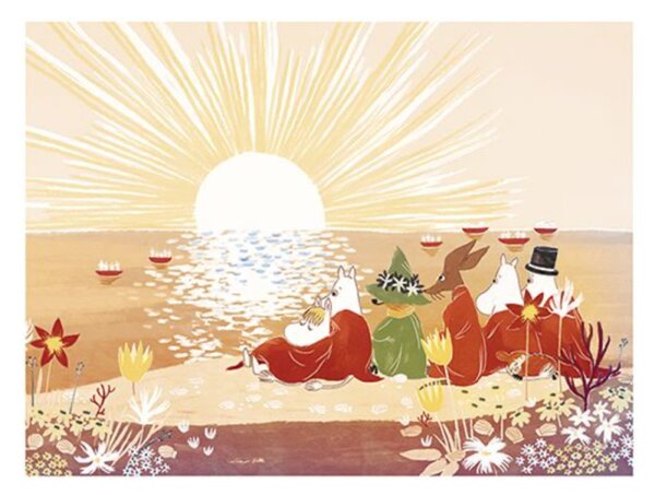 Suomen Korttipiste Plakát Moomins on the beach 60x80
